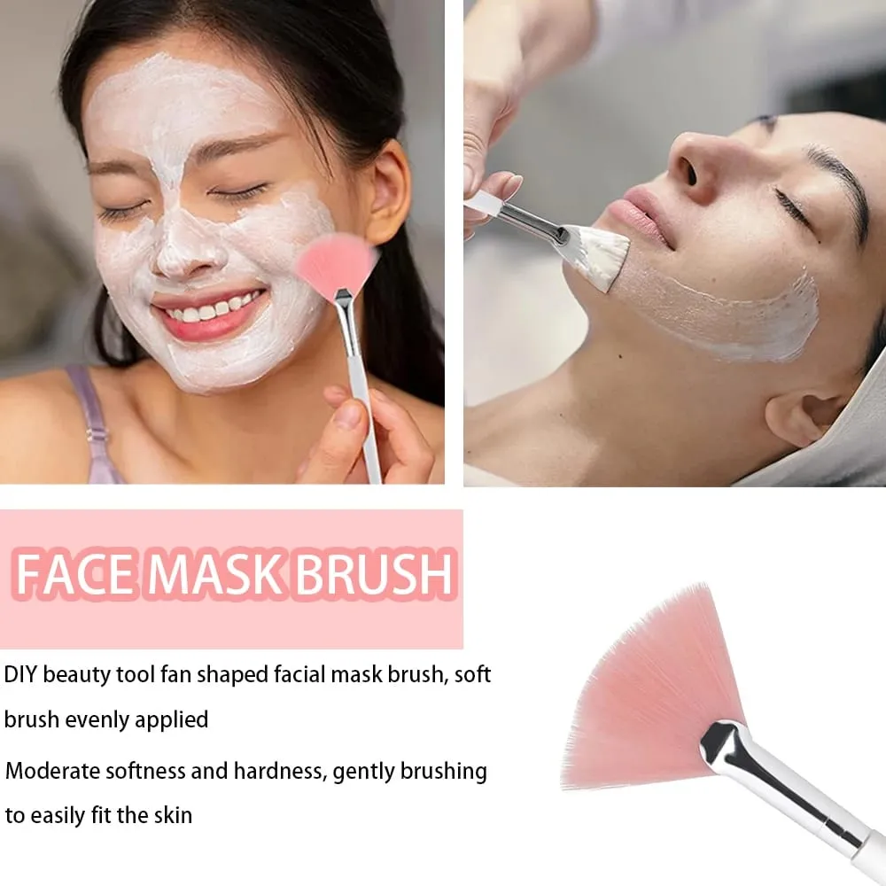 3/9/15 Pieces Facial Fan Mask Brushes Soft Mask Brush Applicator Esthetician Facial Mask Brushes For Women Girls Cosmetic Tools