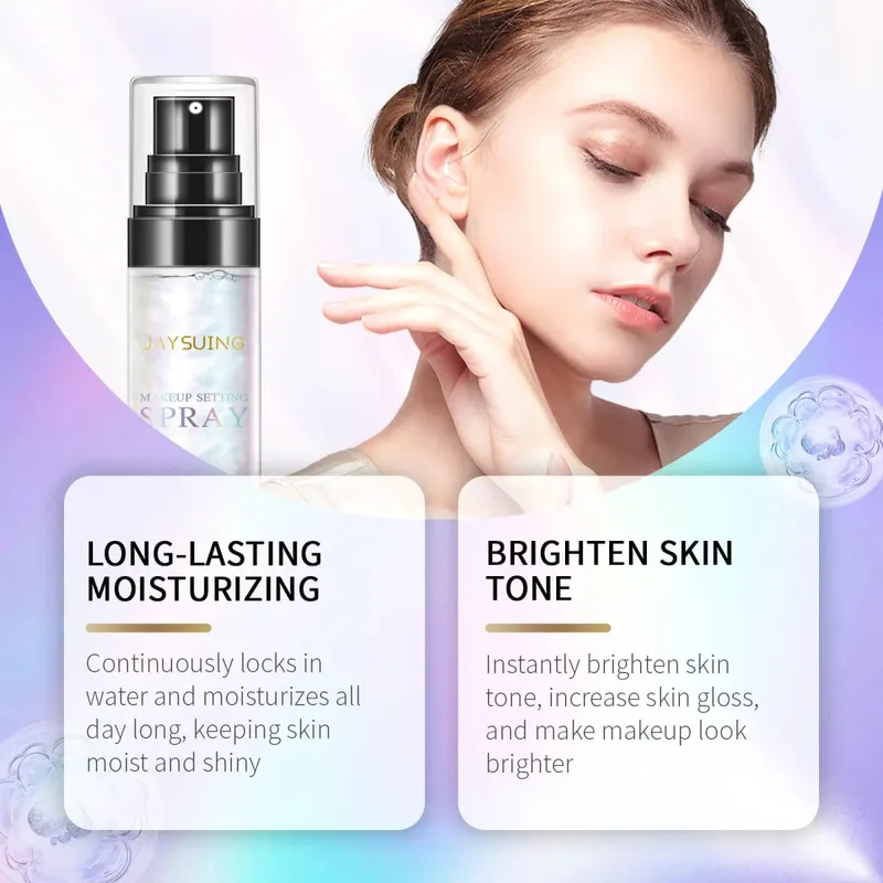Jaysuing Makeup Setting Spray Lasting Makeup Hold Oil Control Quickly Drying Brighten Skin Tone Natural Lock Makeup Fixer Spray