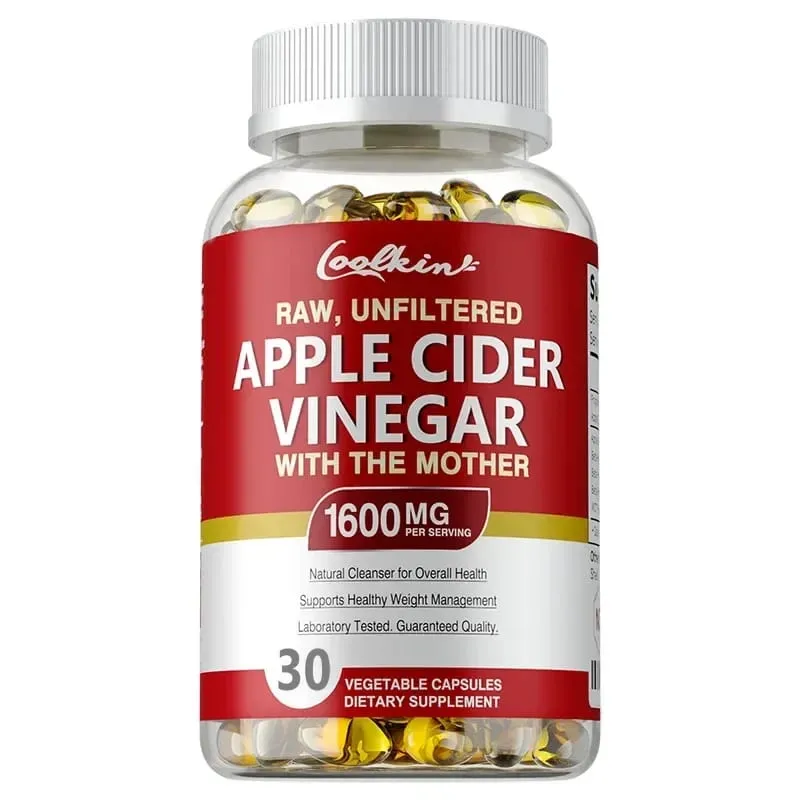 Apple Cider Vinegar Capsules - Supplement B Vitamins Weight Management Detox Relieve Bloating and Constipation Fat BurnerSup