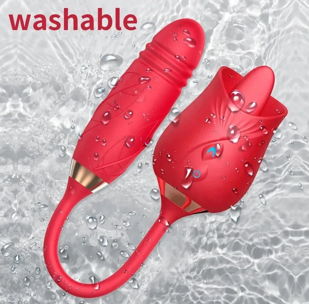 Vibrador de sucção 3 em 1, estimulador de clitóris rosa, massageador do ponto G, brinquedo sexual recarregável à prova d'água para mulheres