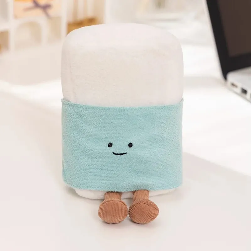 Kawaii Stationery Commodity Plush Toy Stuffed Humanoid Ruler Book Pencil Sharpener Eraser Pillow Decoration Gift