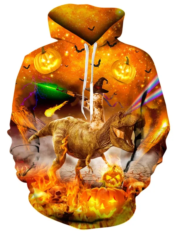 Men's Hoodies Animal Cat Print 3D Patternv Hooded Autumn Pullover Sweatshirt With Pocket Hoodie Streetwear Loose Comfortable