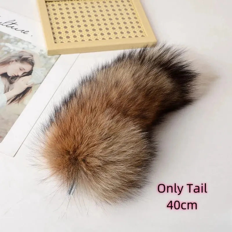 30-100cm Sexy Real Fox Tails with Separable Funny Butt Plug for Couple BDSM Cosplay Adult Sweet Love Games Sex Toys