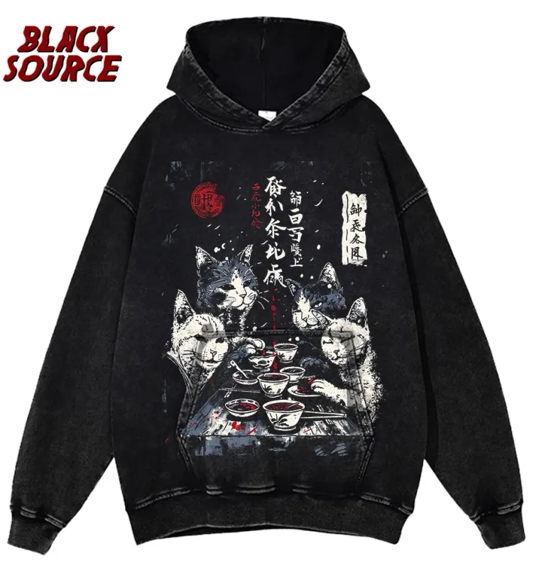 T078 Cute Cartoon Cow Print Hoodie, Washed Neutral Style Pullover Sweatshirt, Fashion Trend Casual Streetwear Daily Wear