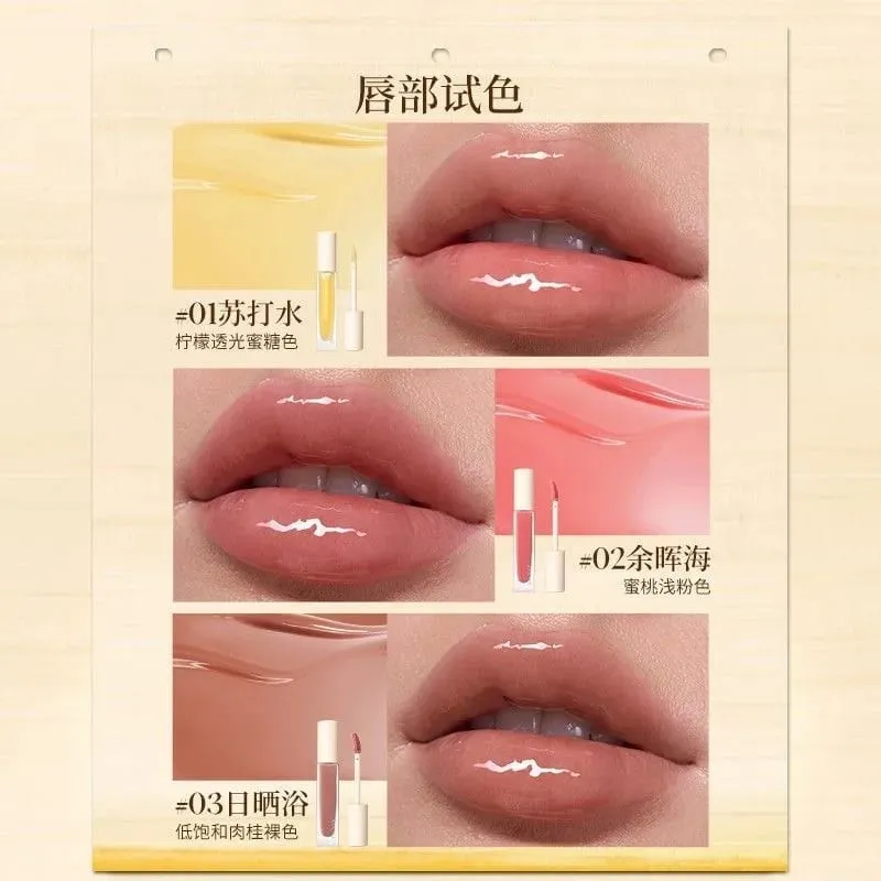 Conjunto de presente de maquiagem de verão, batom, esmalte labial e paleta de sombras, kit cosmético de rosto inteiro para presente de dia dos namorados