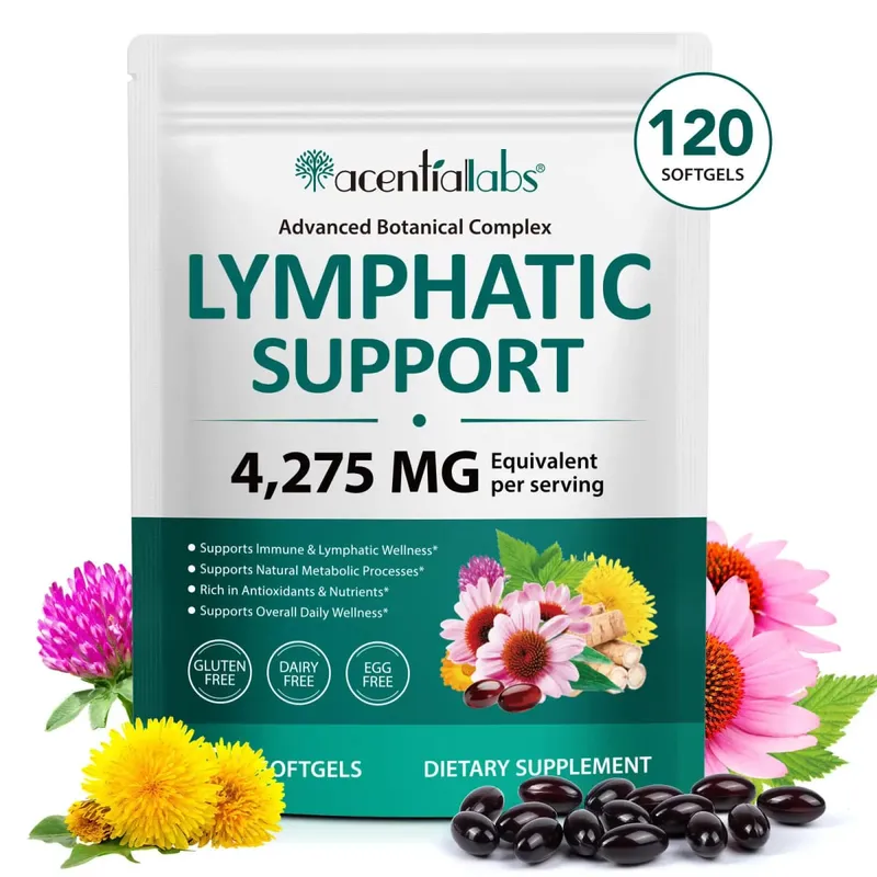 Suporte linfático Suporte imunológico Fluxo sanguíneo saudável Equilíbrio do metabolismo diário Antioxidante Nutrição rica 60/120 Cápsulas gelatinosas