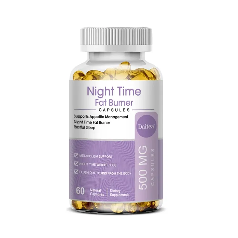 Queimador de gordura noturno aumenta o metabolismo O controle de peso melhora o sono - 500 mg, porção de 120 cápsulas
