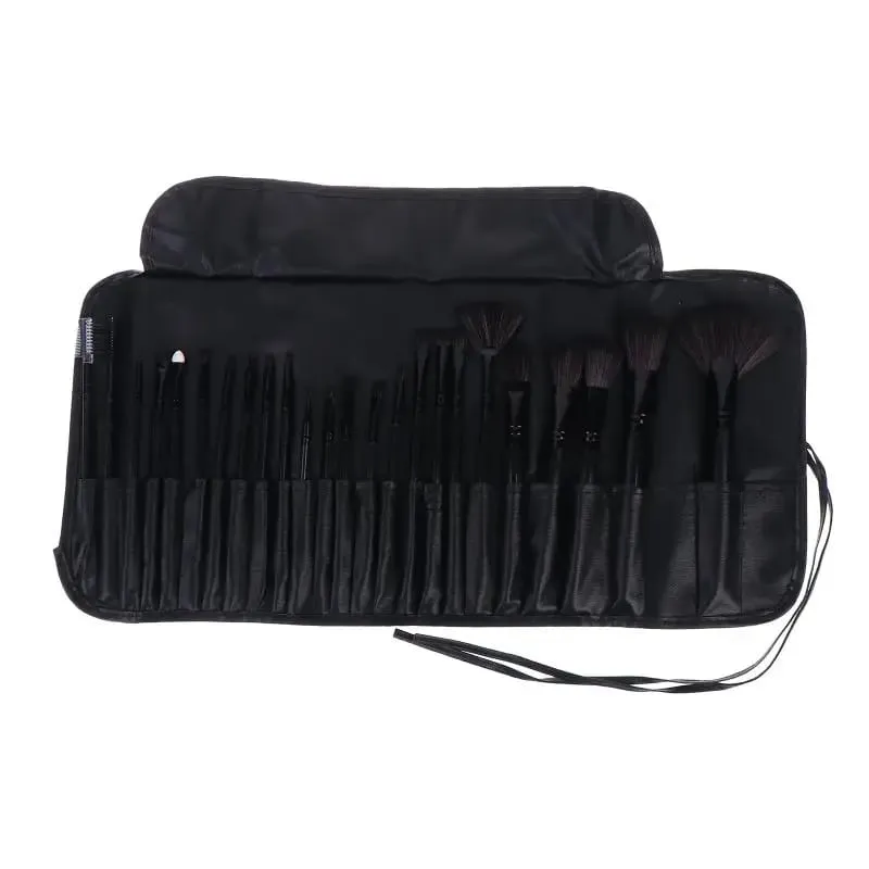 Conjunto de pincéis de beleza profissional de 24 unidades inclui todos os pincéis de maquiagem com bolsa organizadora para uso pessoal e de viagem