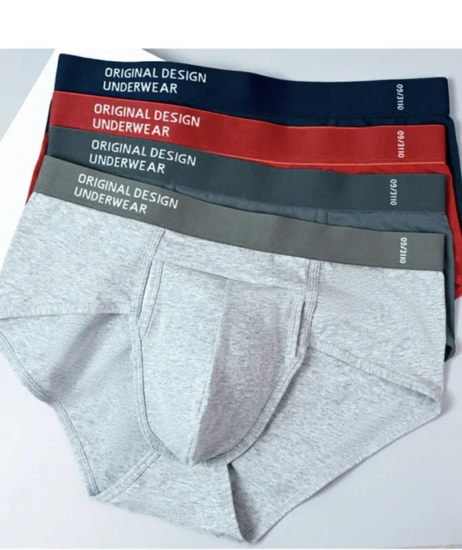 Cuecas de algodão masculinas de alta qualidade confortáveis cuecas respirável macio masculino tamanho grande u bulge bolsa calcinha cueca — image 14