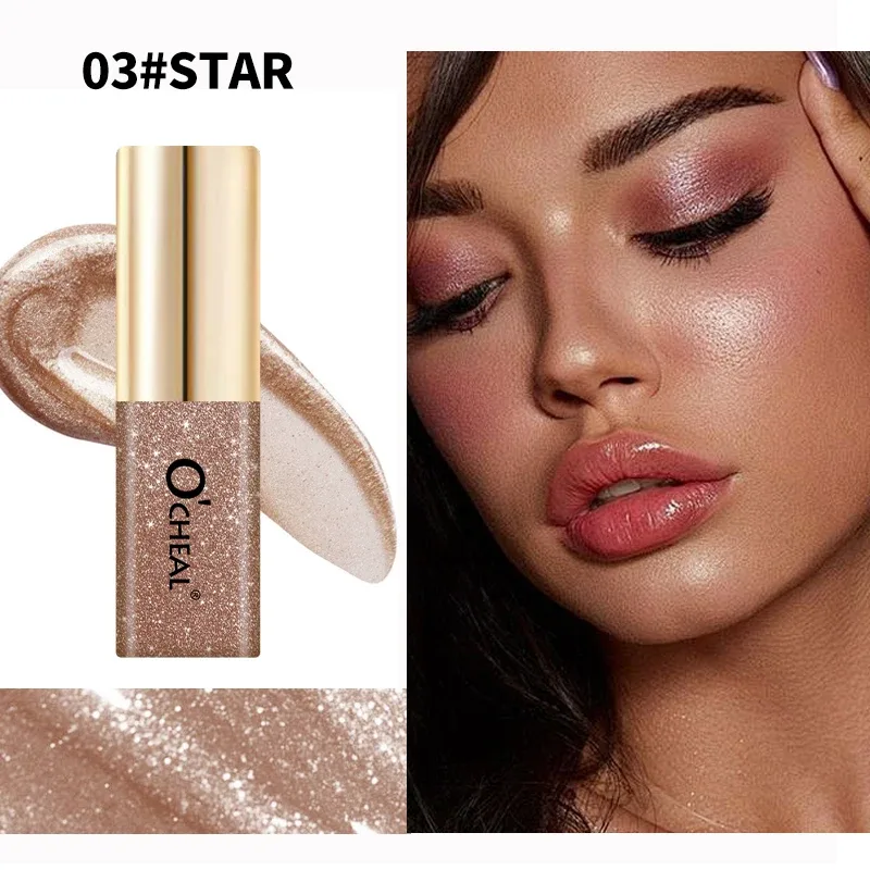 O’cheal Liquid Eye Shadow Neck Diamonds Shiny Waterproof Charming Silkworm Shimmer Eye Makeup Cosmetics Glitter Highly Pigmented
