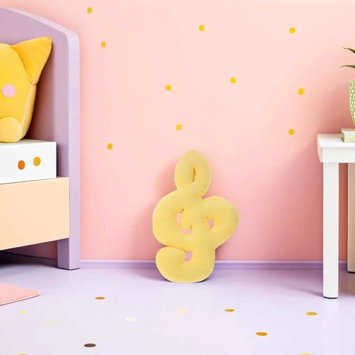 Almofada em forma de nota musical, almofada de lance estética de apoio aconchegante para sofá-cama, cadeira, espaço de trabalho, 20,44x12,97x3,14 polegadas, vermelho