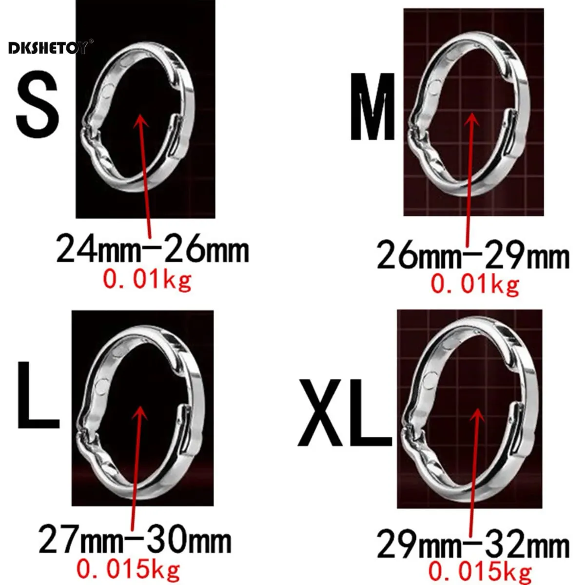 Metal s/m/l/xl tamanho atraso ejaculação pênis bondage anel de aço inoxidável masculino pênis bloqueio galo anel conjunto ereção brinquedos sexuais para homem — image 3