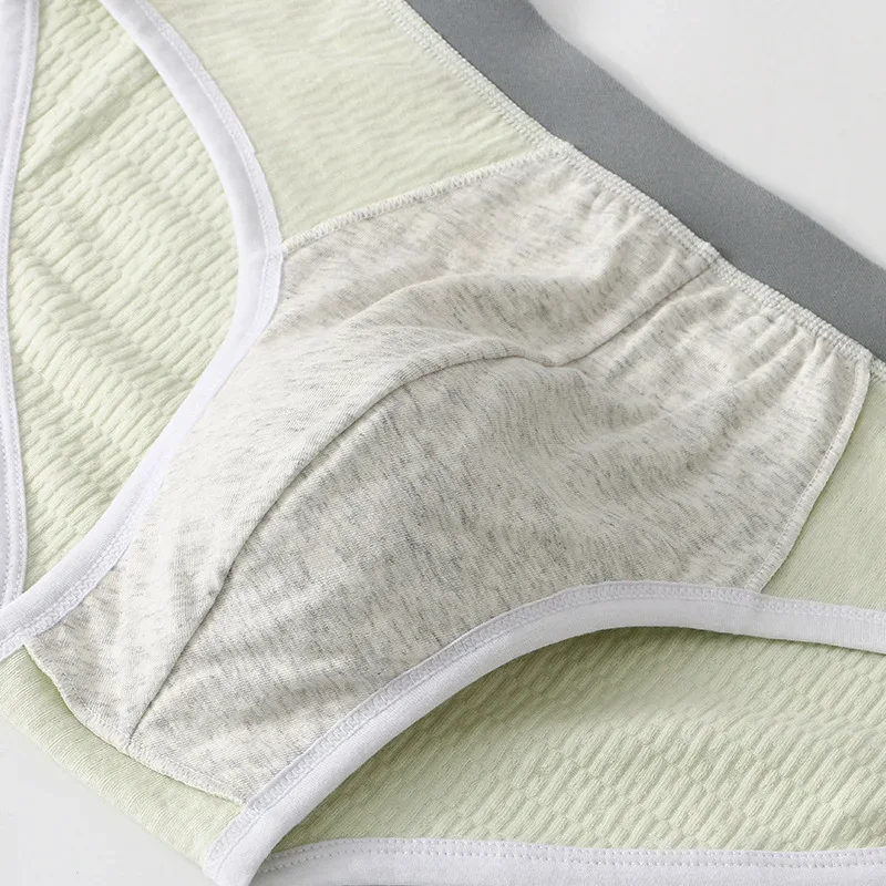 夏季新款男士純色純棉三角褲簡約透氣薄款內褲潮流四角褲男比基尼內褲3256812635450502