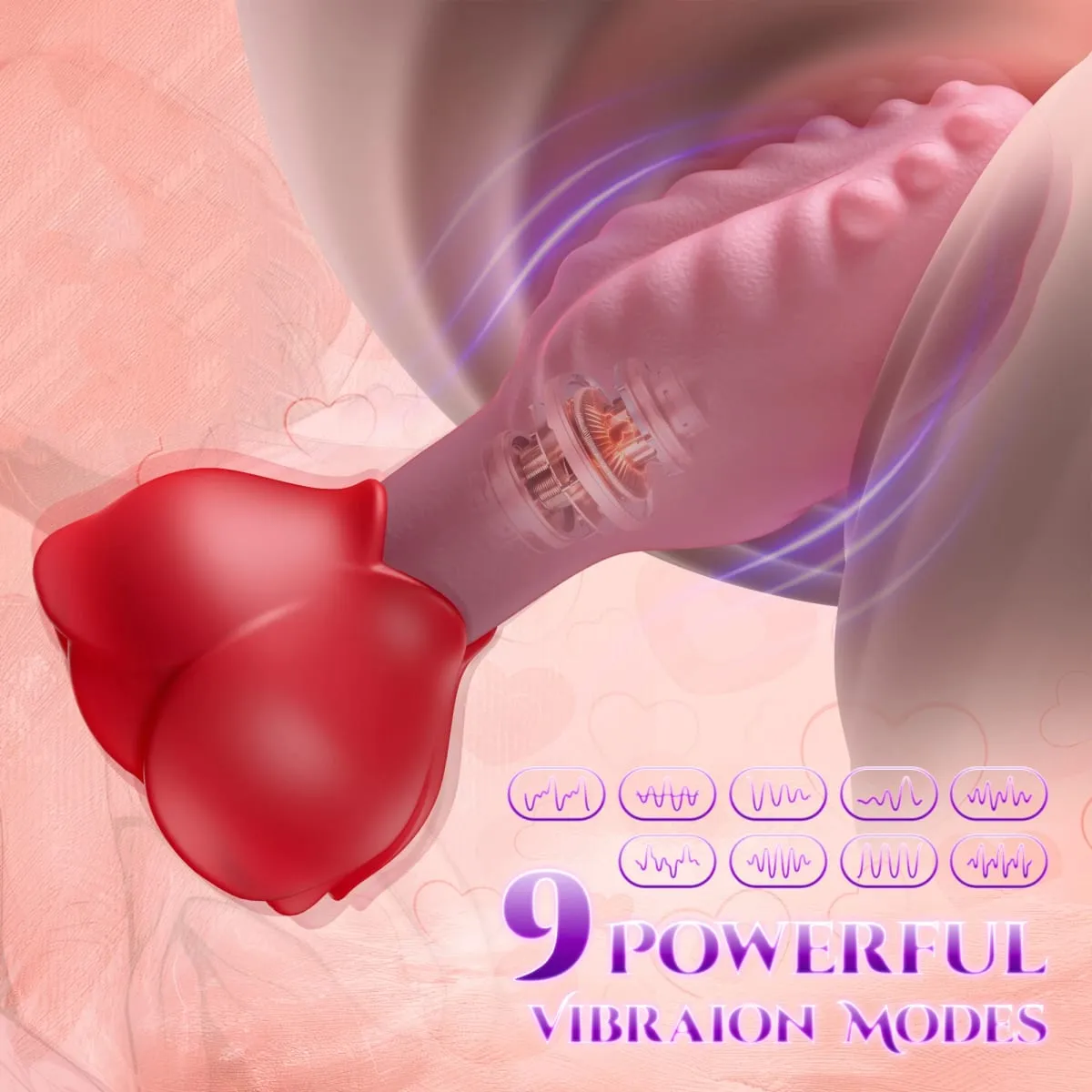 Vibrador de língua com rotação de controle remoto, plugue anal rosa para homens, massageador de próstata, brinquedos sexuais adultos para mulheres, homens, gays