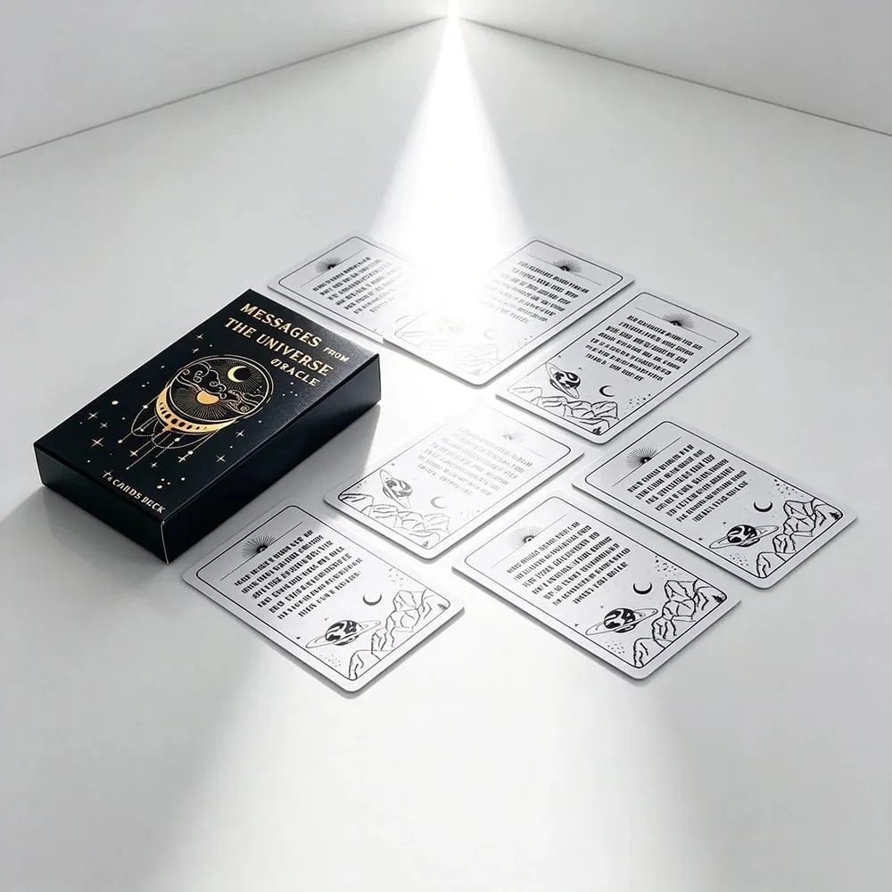 Mensagens do universo oracle cards 54 versão em inglês adivinhação orientação espiritual e cartões de inspiração diária para iniciantes
