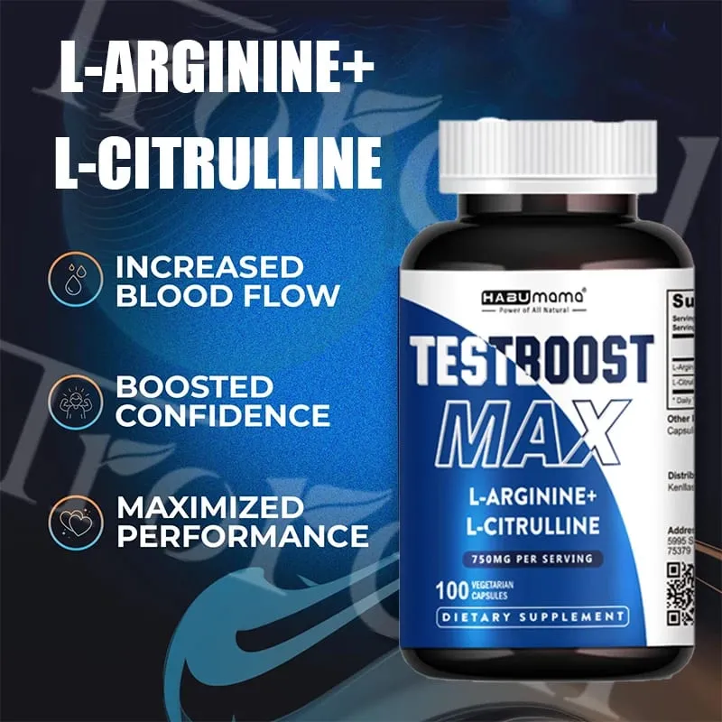 男士增強補充劑 L-精氨酸 L-瓜氨酸複合物支持身體表現和信心持久效果
