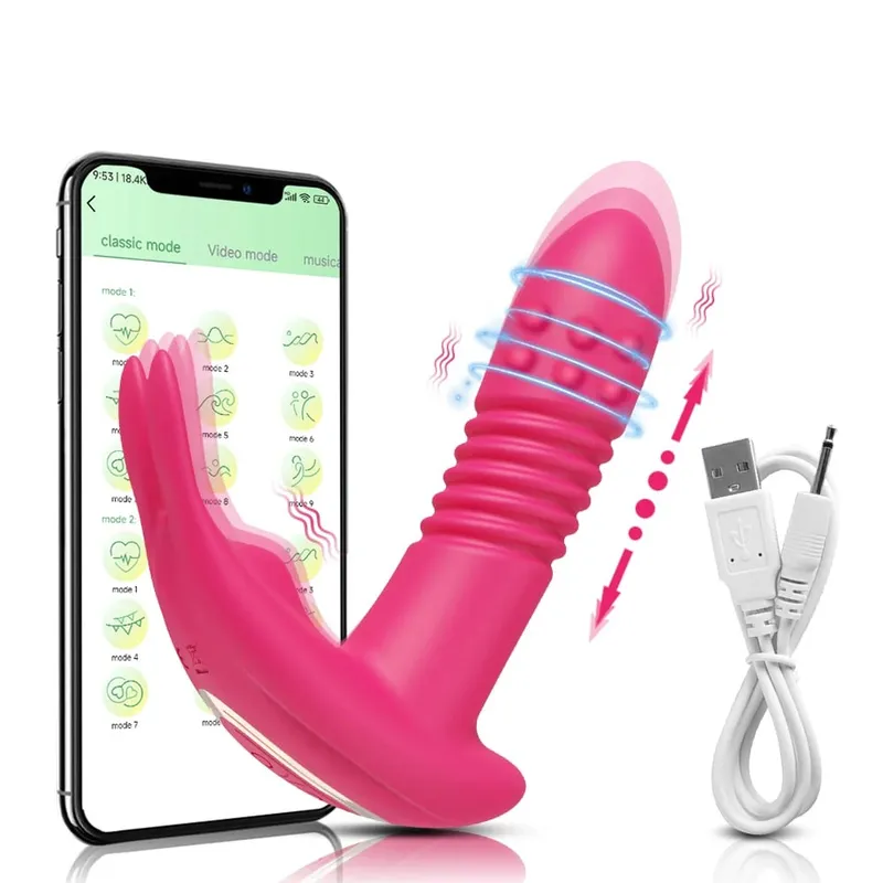 Vibrador de impulso para mulheres, vibrador telescópico rotativo, bluetooth, ponto g, estimulador de clitóris, brinquedo sexual, masturbação feminina — image 12