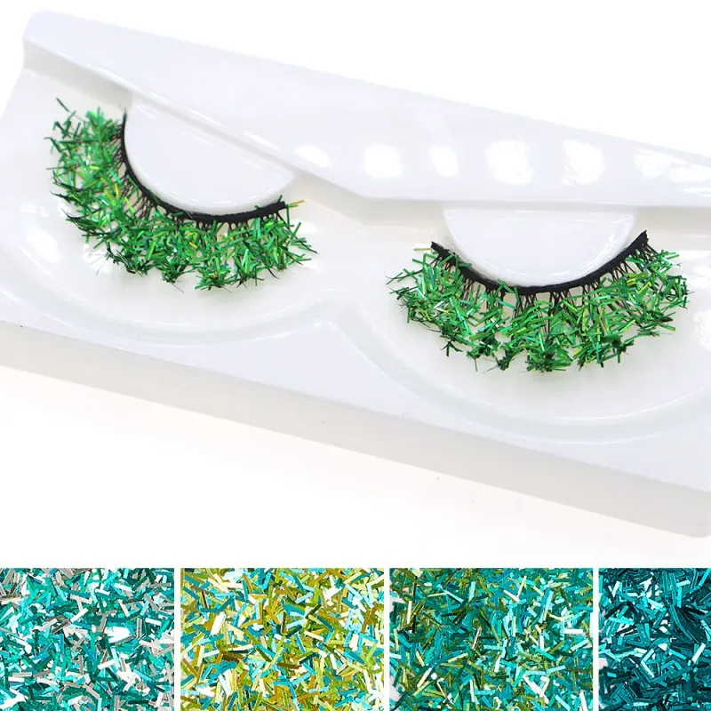 White Eyelashes Cosplay Makeup Natural Long Cross Strip False Eye Lashes