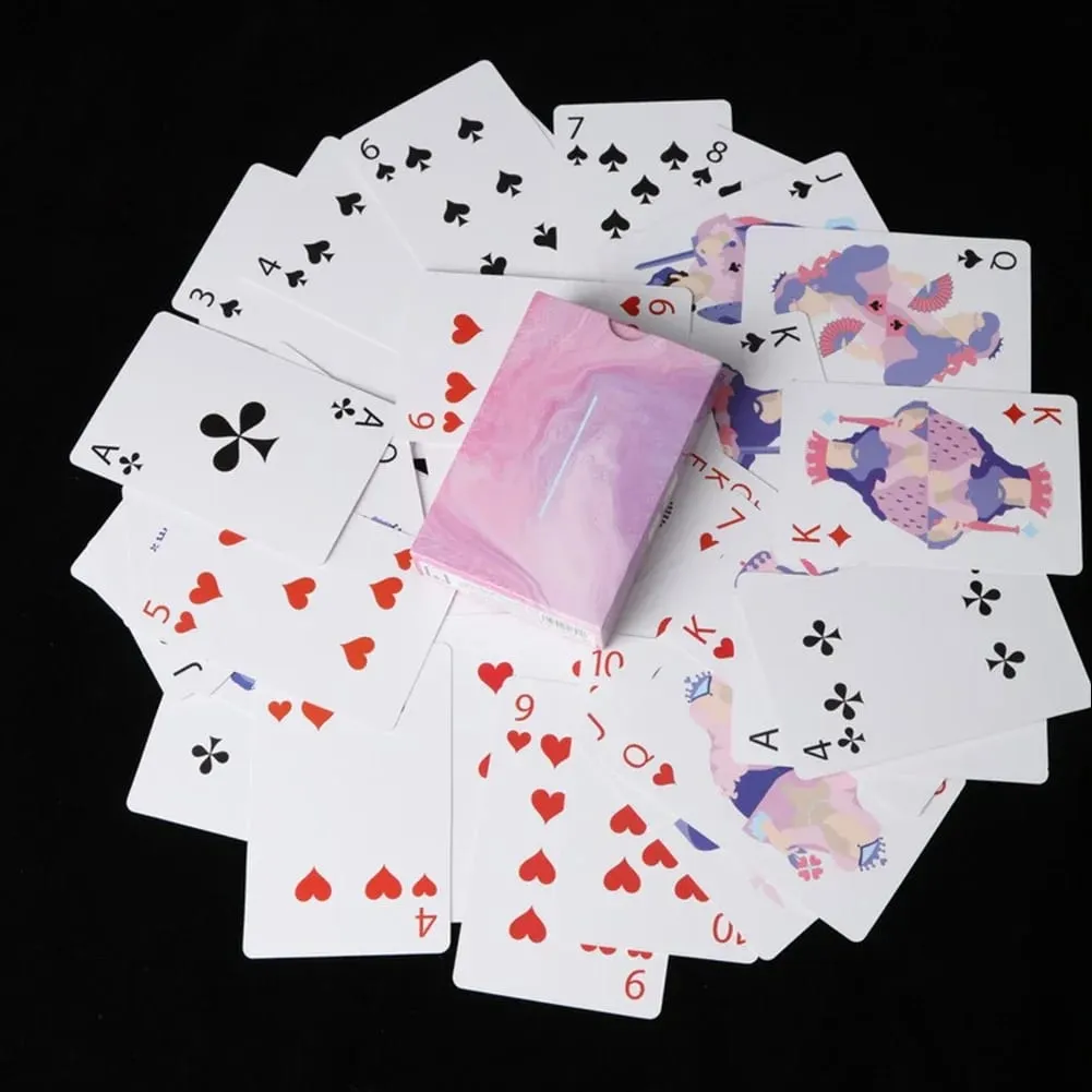 Conjunto de cartas de pôquer clássico criativo, jogo de festa essencial para reuniões, jogos de mesa, diversão festiva, durável e portátil