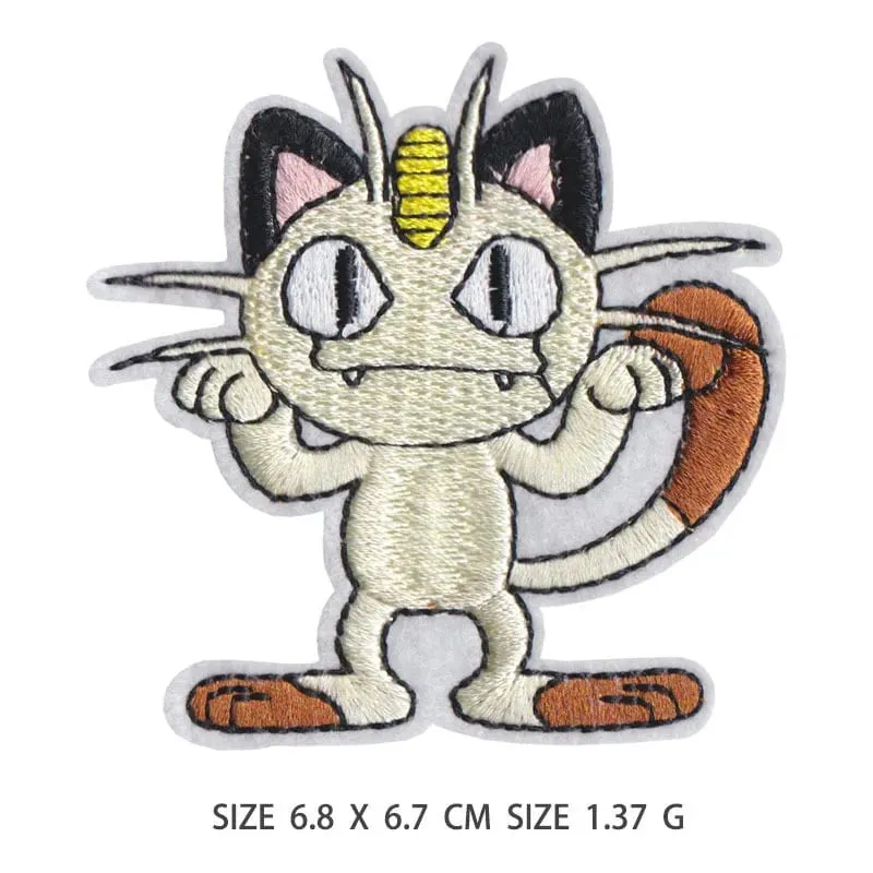Cloth Patch Pikachu Clothes Stickers Sew on Embroidery Patches Applique Iron on Clothing Cartoon DIY Garment Decor