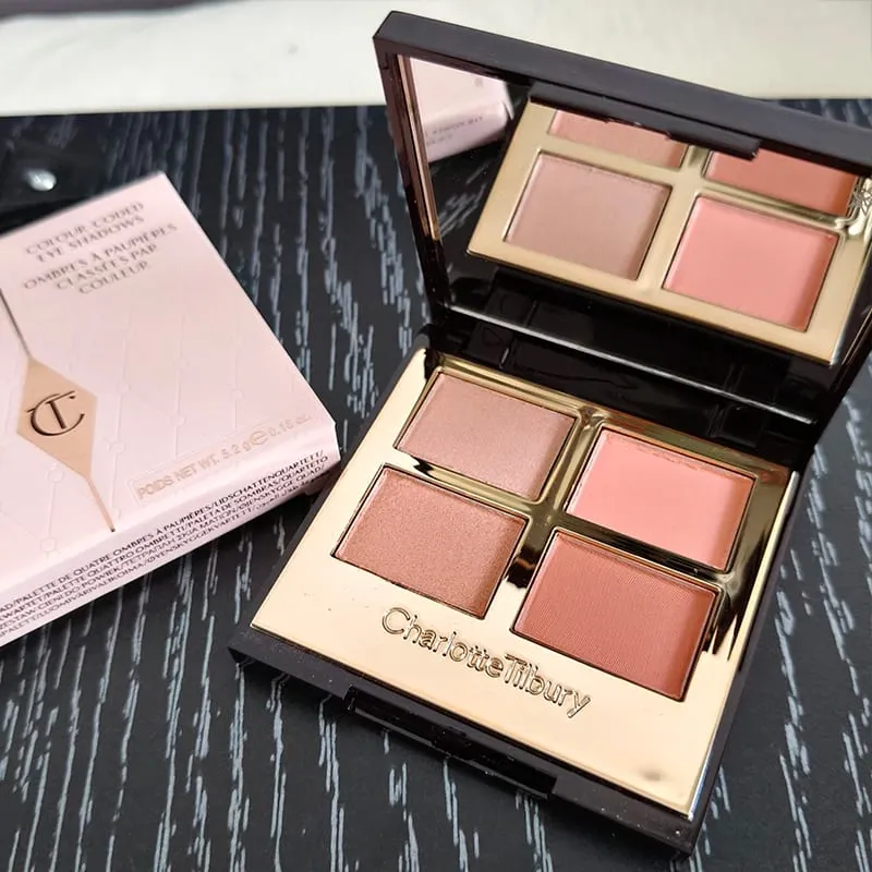 Charlotte tilbury marca maquiagem 4 cores disco de sombra de olho 5.2g travesseiro talk natureza fácil de colorir fundação sombra cosméticos