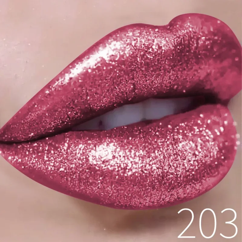 Batom líquido metálico com glitter, brilho labial de longa duração, à prova d'água, pérola brilhante, alta pigmentação, maquiagem coreana, presentes, 1 peça