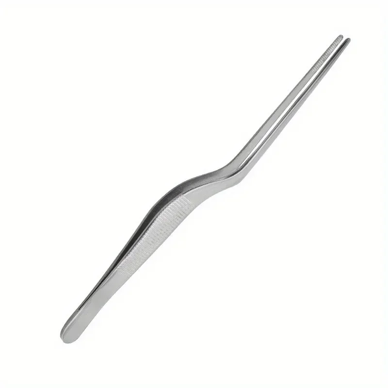 Pinça de cotovelo especial de cozinha molecular de titânio, pinça modeladora de prato frio, ferramentas de decoração de cozinha e restaurante