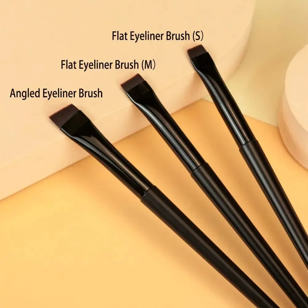 Pincel cosmético para maquiagem, ferramenta para iniciantes, pincéis de delineador fino em ângulo, pincel plano para sobrancelha, forro de sobrancelha, lâmina de pincéis de maquiagem