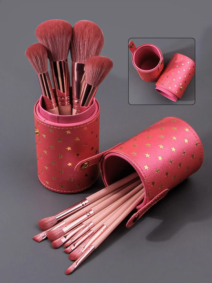 Portable Makeup Brushes 12pc Makeup Brush Set Synthetic Foundation Brush Powder Contour Eyeshadow Liner Blending Highlight