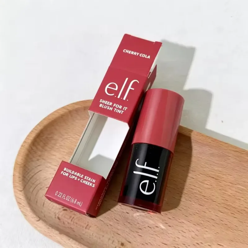 Elf Blush for Lips Cheeks Smooth Liquid Blush Two-ended Lipstick Lip Gloss Long-lasting Makeup Pink Primer for Pore Minimization — image 9