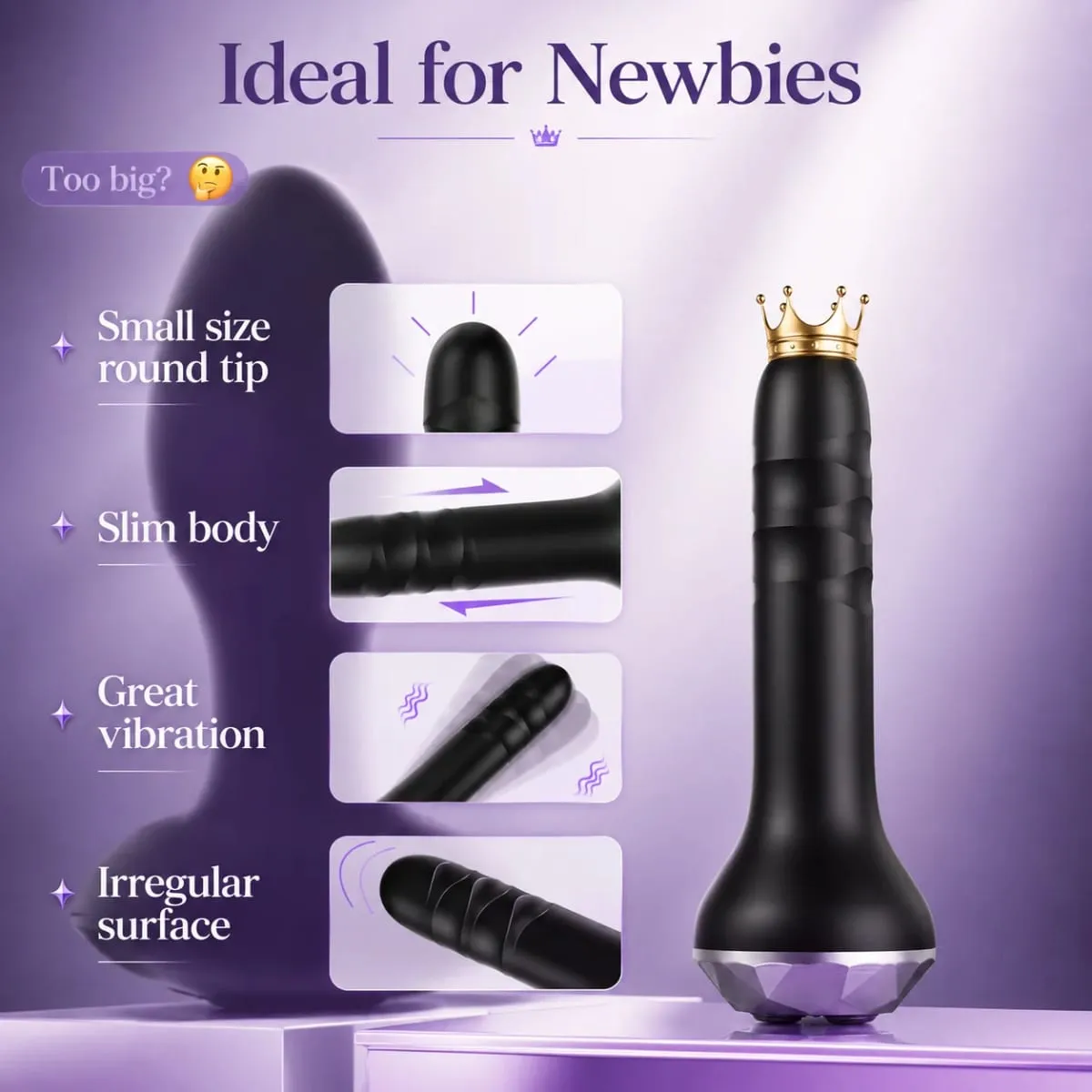 Vibrador butt plug anal brinquedos massageador de próstata com 10 vibração rotativa iniciante-amigável anal plug brinquedos sexuais para homens