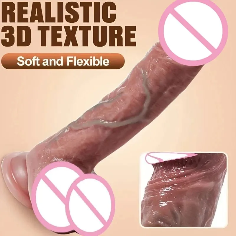 Vibrador realista com ventosa, pênis de silicone à prova d'água, ponto g, estimulador de vagina, masturbador feminino, anal 18 + brinquedos sexuais adultos