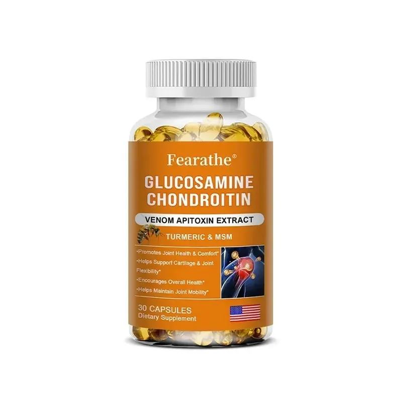 Suplemento de Glucosamina Condroitina MSM e Cúrcuma - Suporte para Cartilagem e Saúde Articular e Flexibilidade Cápsulas Não OGM