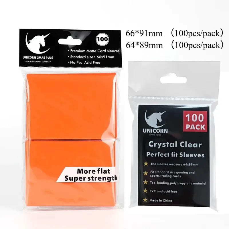200PCS Card Sleeves Trading Cards Double Layer Matte Standard Size Card Sleeves for Pokemon MTG Baseball Sport Card Board Game