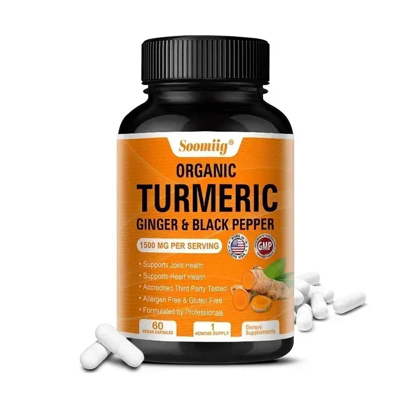 Turmeric Curcumin Capsules - with Black Pepper 95% Curcumin Complex - for Joint Digestive & Immune Support Supplement