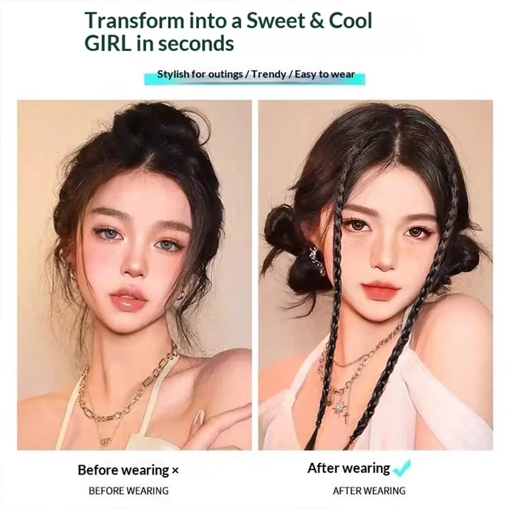 Peruca de trança sintética com clipes bb fortes, caixa leve, trança de rabo de cavalo, peças de cabelo para mulheres, acessório de moda, 1 peça