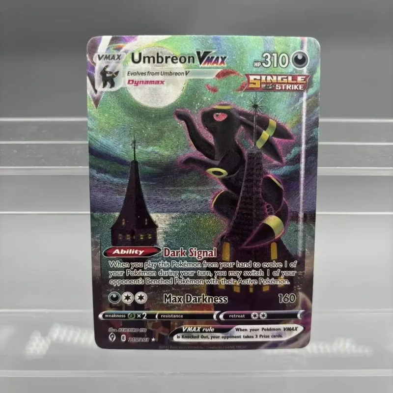 Coleção DIY Umbreon Victini Reshiram DIY Cartão Único Clássico Jogo Cartão de Anime Brinquedo de Presente