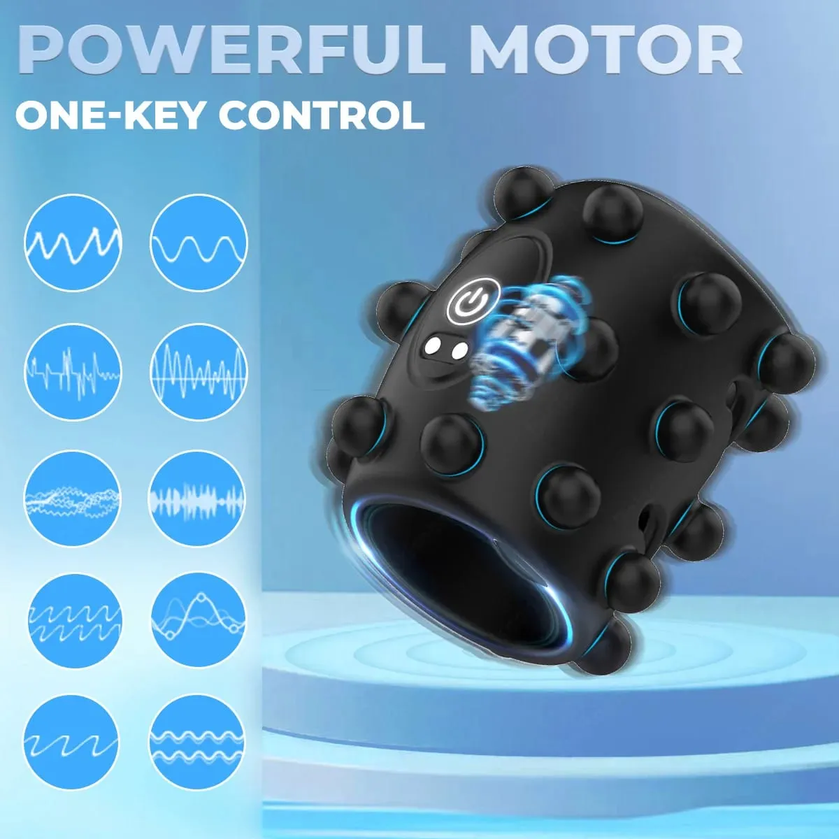 Silicone Vibrating Cock Ring with Penis Sleeve Clitoral Stimulator 9 Modes Adjustable Couples Sex Toy for Enhanced Pleasure