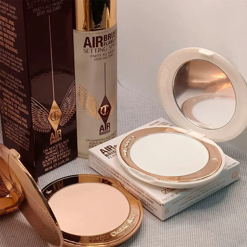 Charlotte Tilbury Brand Two Color Heart Shaped Powder Blusher Setting Spray Oil Control Powder Blusher Air Cushion Pen Cosmetic