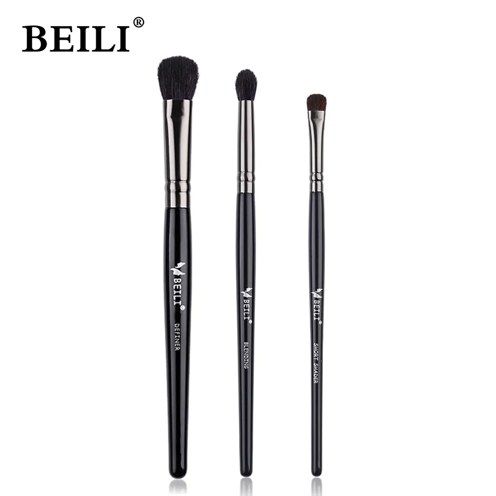 1/3 pçs profissional clássico natural pincéis de maquiagem para os olhos conjunto sombra sobrancelha mistura smokey preto beleza compõem pincéis