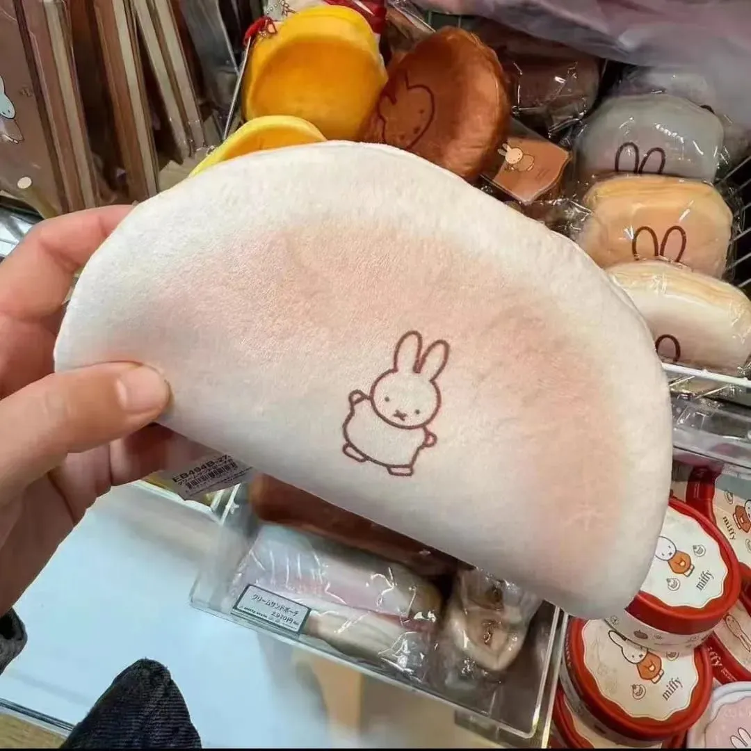 Kawaii mifune coelho pão lápis caso criatividade na moda para estudantes papelaria macaroon saco de armazenamento de maquiagem de desenhos animados japoneses — image 6