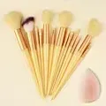 Conjunto de pincéis de maquiagem profissional, 13 peças, base, sombra, blush, pó, mistura macia, fofo, cosméticos, conjunto completo de ferramentas de maquiagem feminina