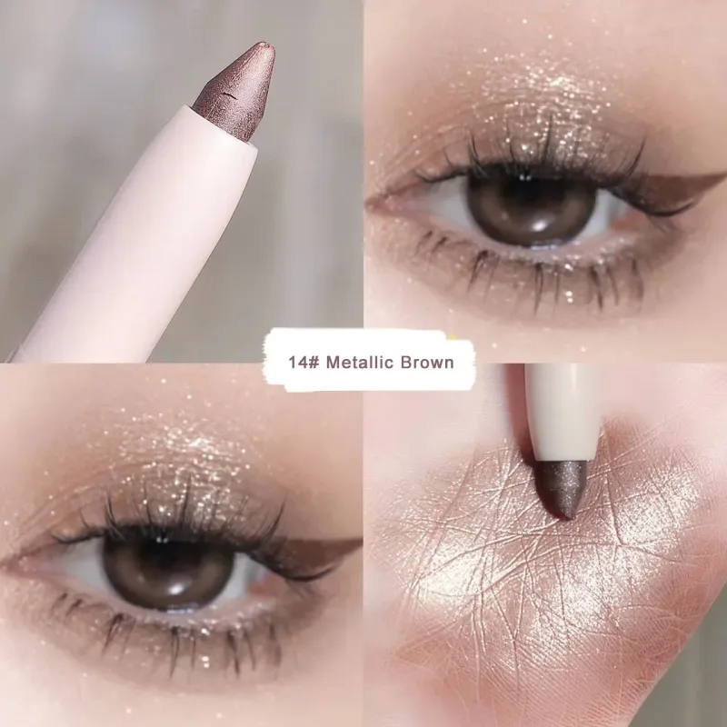Eye Shadow Lying Silkworm Highlighter Pen Korean Eyes Makeup Matte White Pearl High-gloss Brightening Glitter Eyeshadow Stick