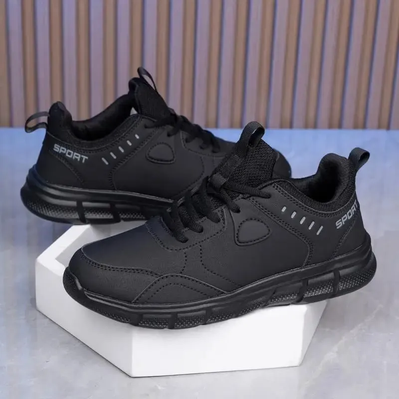 Sapatos de trabalho impermeáveis ​​masculinos leves e confortáveis ​​anti deslizamento tênis de absorção de choque ao ar livre tênis casuais sapatos da moda