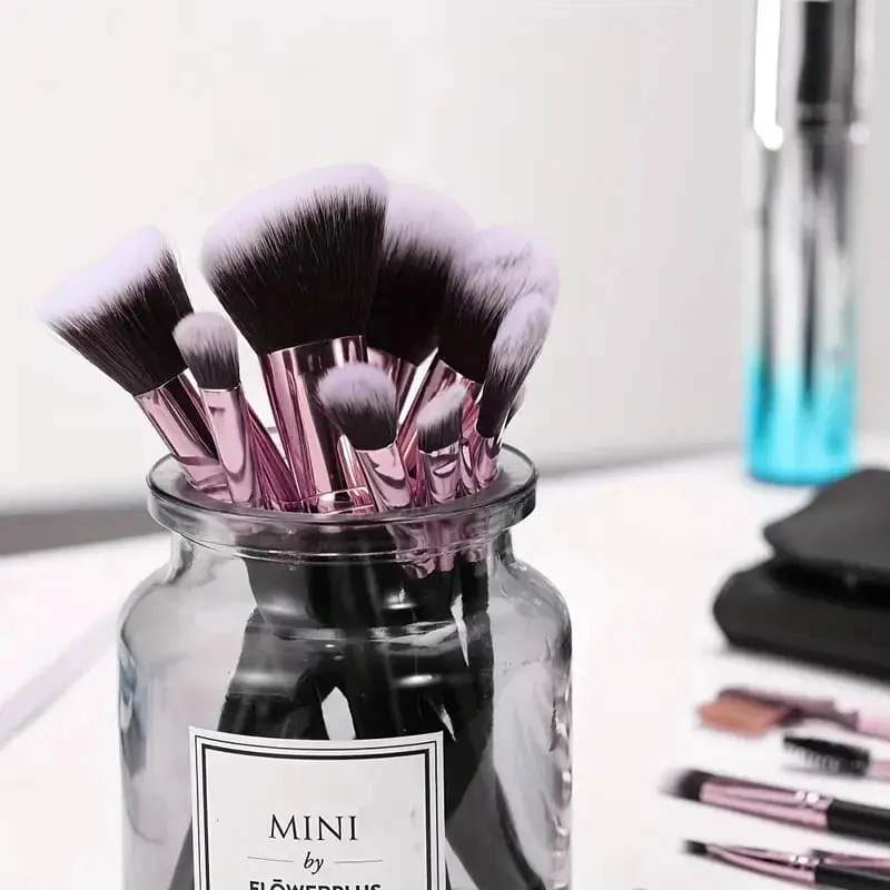 Conjunto de pincéis de maquiagem profissional, base corretivo, pó, sombra, blush, kabuki, mistura, ferramenta de beleza cosmética