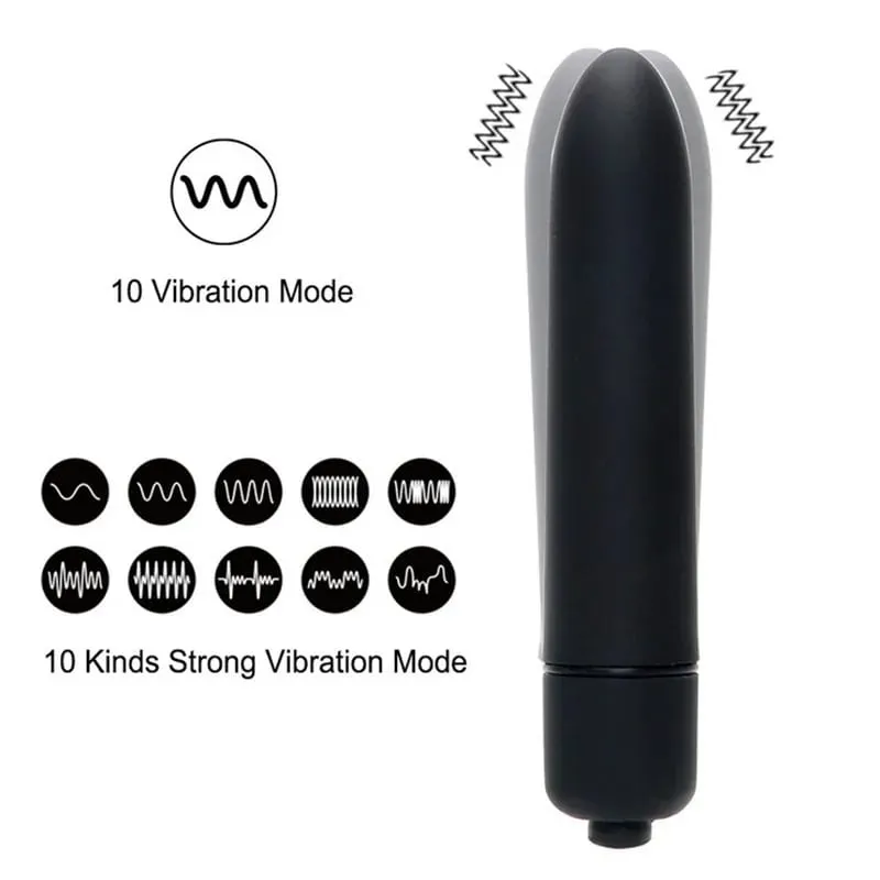 Mini vibrador bala de 10 velocidades para mulheres, estimulador de clitóris à prova d'água, vibrador, brinquedos sexuais para mulheres, produtos sexuais — image 3