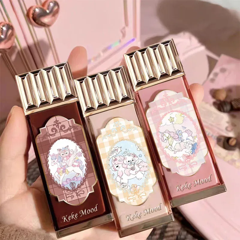 Nuvem de chocolate brilho labial fosco veludo suave aplicação esmalte mousse marrom vermelho batom líquido maquiagem tonalidade labial cosméticos