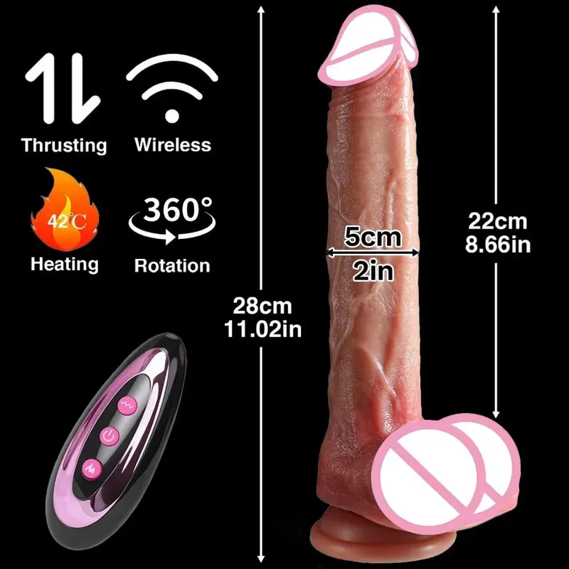 Pele realista pênis empurrando vibrador realista remoto vibrador pênis com ventosa de borracha artificial galo brinquedo sexual para mulher