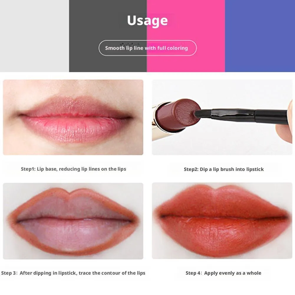 1/3pcs Retractable Lipstick Brushes Double Headed Professional Lip Gloss Brush Applicator with Protect Cap Women Girls Makeup