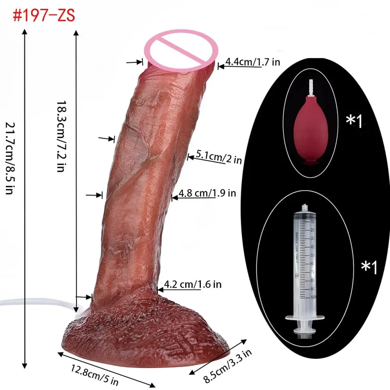 Pênis realista de silicone, ejaculação, grande vibrador realista com ventosa, toque de pele, brinquedos sexuais anais para mulheres